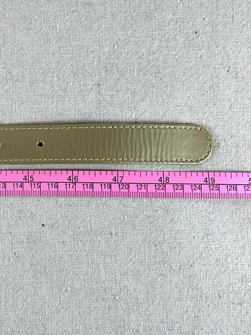 Talbots Women’s Size 1X Gold Metallic Leather Belt